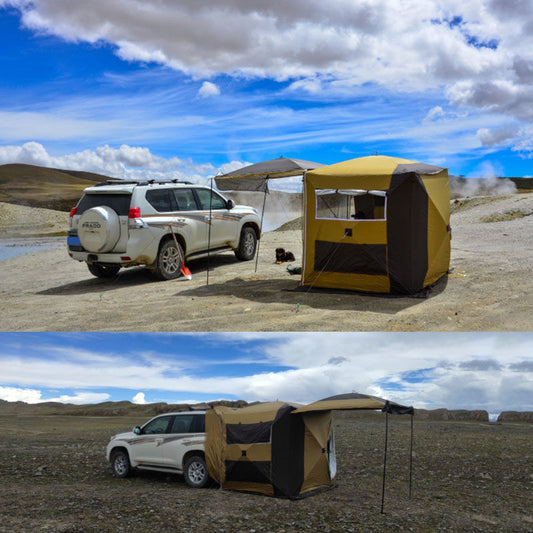 Tour In Tents-Beside The Car