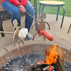 Hotdog Roaster Guy Marshmallow Lady Boy Campfire Roasting Sticks