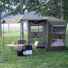 Tour In Tents-Beside The Car